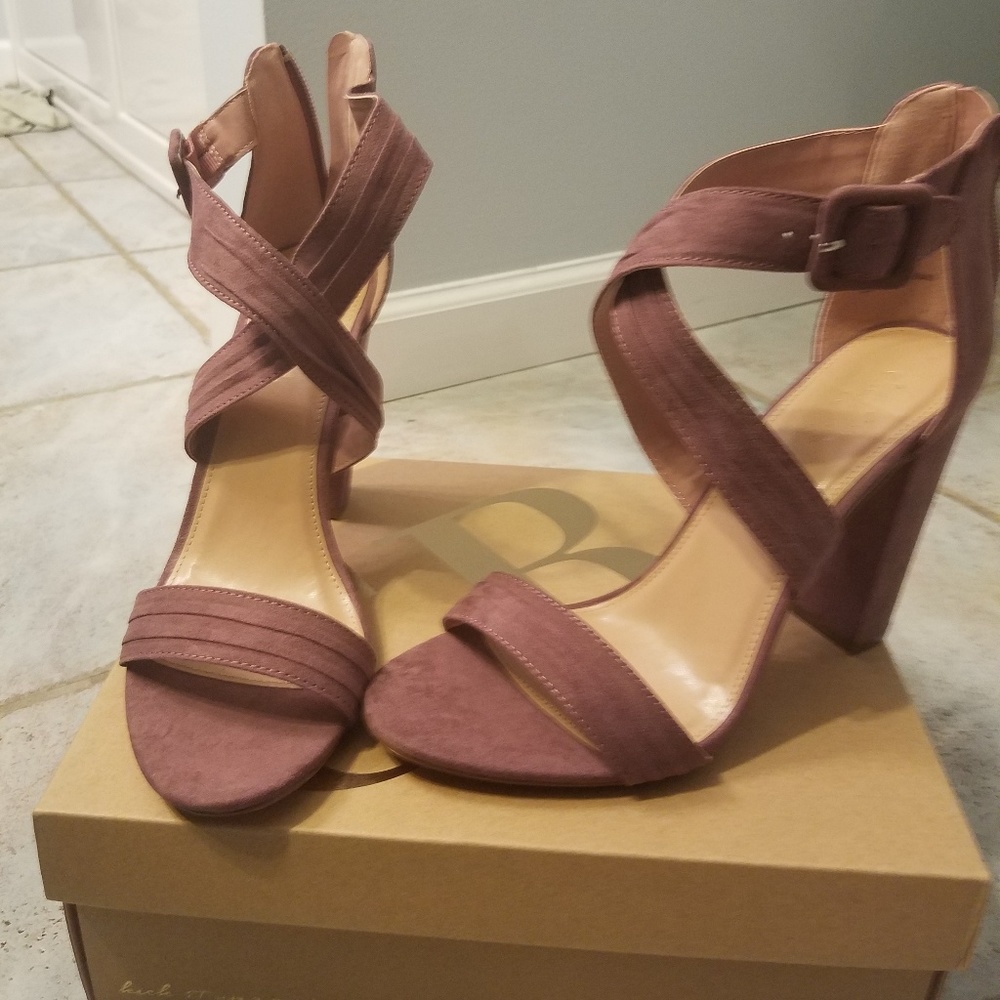 Mauve Block Heel